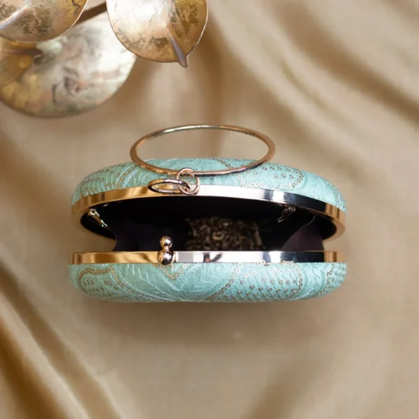 women designer clutches70 ✨ Luxury Designer Round Ethnic Clutch – Big Size Wedding & Party Handbag | My Fashion - Image 3