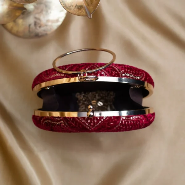 ✨ Luxury Designer Round Ethnic Clutch – Big Size Wedding & Party Handbag | My Fashion - Image 3