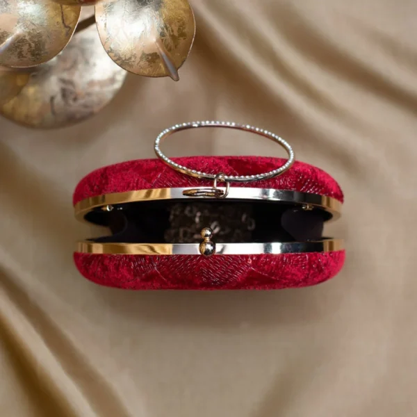 women designer clutches76 ✨ Luxury Designer Round Ethnic Clutch – Big Size Wedding & Party Handbag | My Fashion - Image 3