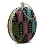 ✨ Luxury Designer Round Ethnic Clutch – Big Size Wedding & Party Handbag | My Fashion - Image 2