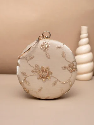 Designer Round Ethnic Clutch