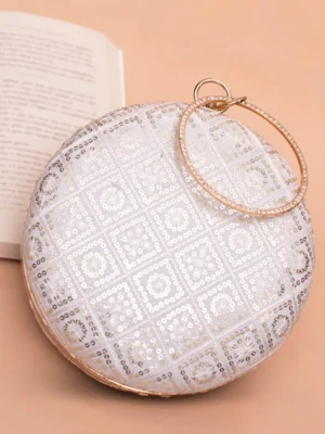 ✨ Luxury Designer Round Ethnic Clutch – Big Size Wedding & Party Handbag | My Fashion