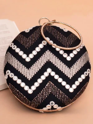 Designer Round Ethnic Clutch