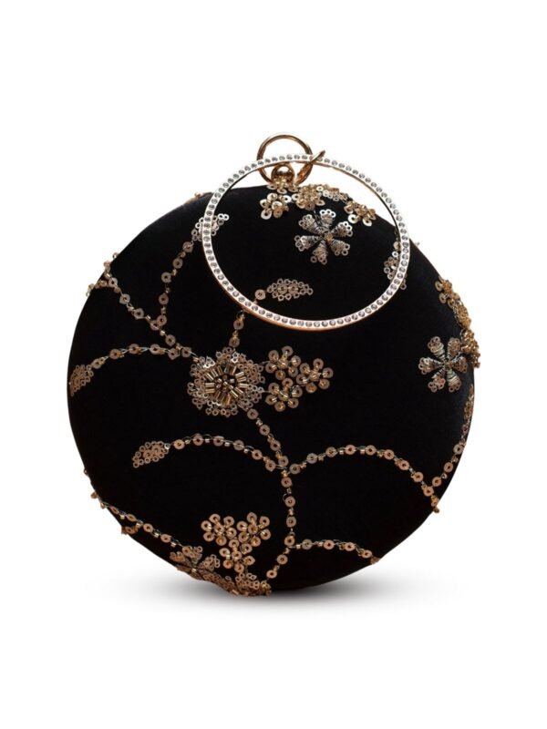 women designer clutches84 ✨ Luxury Designer Round Ethnic Clutch – Big Size Wedding & Party Handbag | My Fashion - Image 4