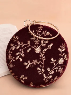 Designer Round Ethnic Clutch