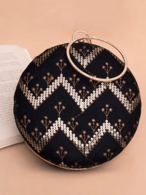 Designer Round Ethnic Clutch