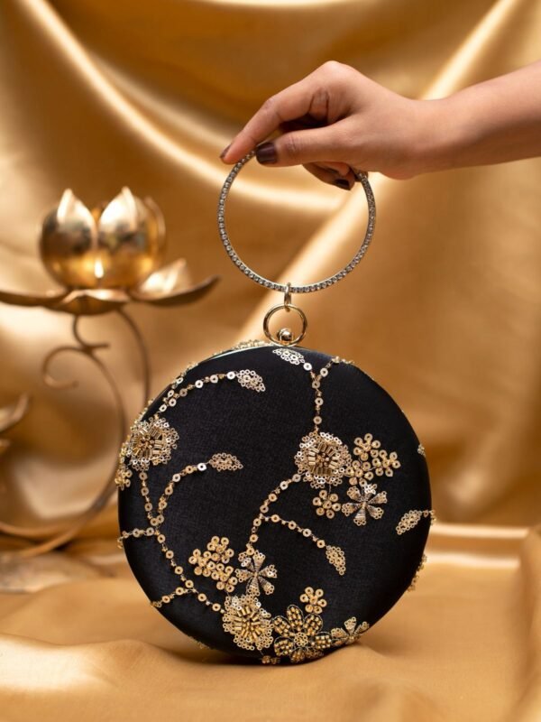 women designer clutches87 Designer Round Ethnic Clutch