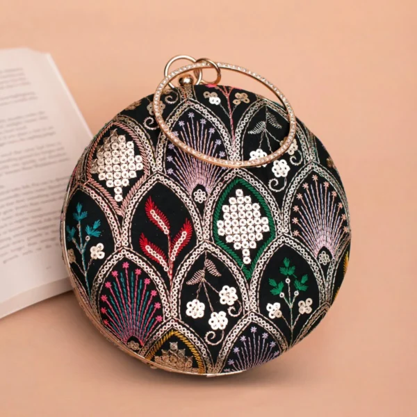 women designer clutches88 Designer Round Ethnic Clutch
