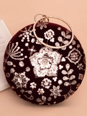 Designer Round Ethnic Clutch