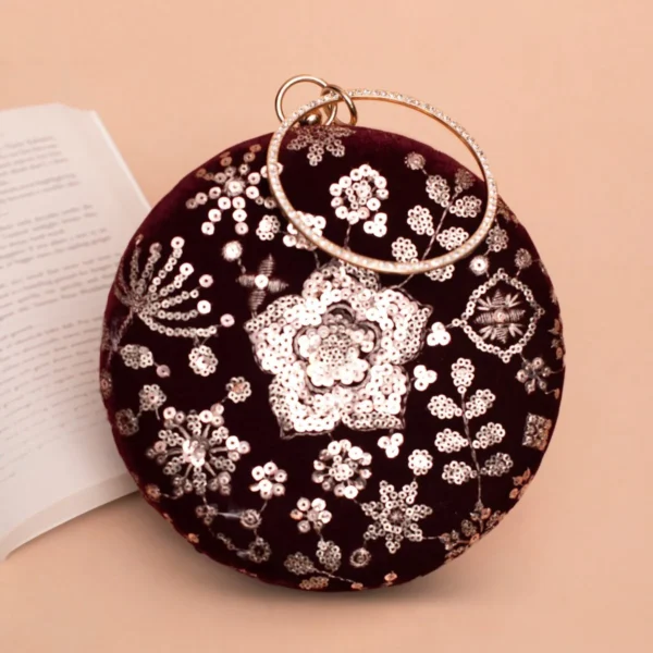 women designer clutches90 Designer Round Ethnic Clutch