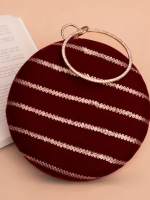 Designer Round Ethnic Clutch