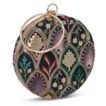 ✨ Luxury Designer Round Ethnic Clutch – Big Size Wedding & Party Handbag | My Fashion - Image 3