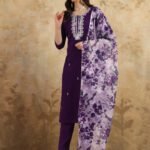 Chanderi Embroidered Kurti Set