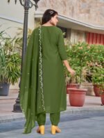 legant Chanderi Kurti Set with Embroidered Dupatta | Festive Ethnic Wear by My Fashion - Image 11