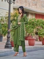 legant Chanderi Kurti Set with Embroidered Dupatta | Festive Ethnic Wear by My Fashion - Image 14