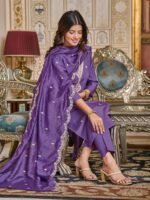 legant Chanderi Kurti Set with Embroidered Dupatta | Festive Ethnic Wear by My Fashion - Image 7