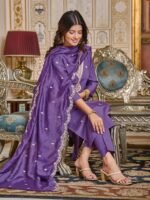 legant Chanderi Kurti Set with Embroidered Dupatta | Festive Ethnic Wear by My Fashion - Image 7