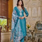 Women Embroidered Viscose Rayon Kurta Set
