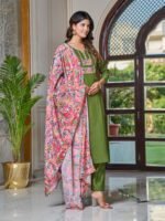 legant Chanderi Kurti Set with Embroidered Dupatta | Festive Ethnic Wear by My Fashion - Image 10