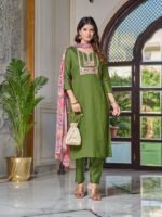 legant Chanderi Kurti Set with Embroidered Dupatta | Festive Ethnic Wear by My Fashion - Image 6