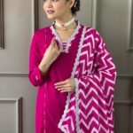 Rani & Lemon Viscose Embroidered Kurti Set