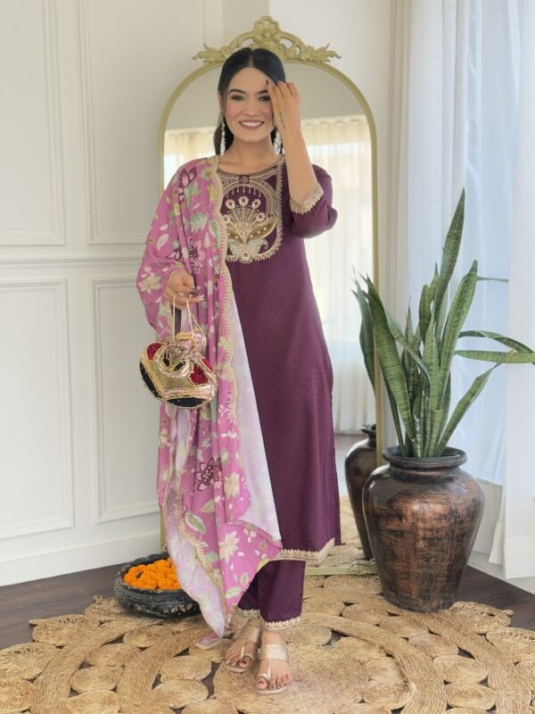 Viscose Rayon Embroidered Kurti Set11 Viscose Rayon Embroidered Kurti Set