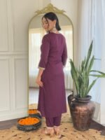 Elegant Elegant Viscose Rayon Embroidered Kurti Set | Kurti with Pant & Dupatta by My Fashion - Image 10