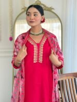 Elegant Women’s Viscose Slub Embroidered Kurti Set | My Fashion - Image 22
