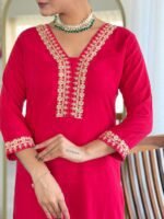 Elegant Women’s Viscose Slub Embroidered Kurti Set | My Fashion - Image 21