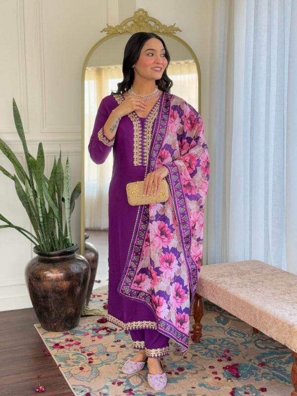 Elegant Women’s Viscose Slub Embroidered Kurti Set | My Fashion - Image 16