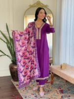 Elegant Women’s Viscose Slub Embroidered Kurti Set | My Fashion - Image 14