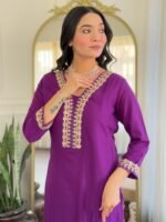Elegant Women’s Viscose Slub Embroidered Kurti Set | My Fashion - Image 9