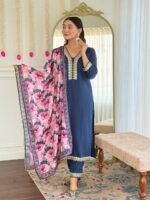 Elegant Women’s Viscose Slub Embroidered Kurti Set | My Fashion - Image 4