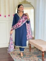 Elegant Women’s Viscose Slub Embroidered Kurti Set | My Fashion - Image 3