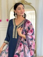 Elegant Women’s Viscose Slub Embroidered Kurti Set | My Fashion - Image 2