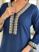 Elegant Women’s Viscose Slub Embroidered Kurti Set | My Fashion - Image 5