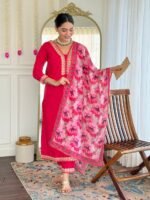 Elegant Women’s Viscose Slub Embroidered Kurti Set | My Fashion - Image 25