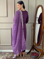 Elegant Viscose Silk Embroidered Kurti Set | Kurta with Pant & Silk Printed Dupatta by My Fashion - Image 10