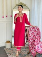 Elegant Women’s Viscose Slub Embroidered Kurti Set | My Fashion - Image 28