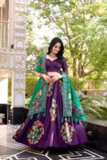 Tussar Silk Lehenga Choli for Women – Printed Foil Work My Fashion 12.jpg