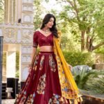 Tussar Silk Lehenga Choli for Women – Printed Foil Work My Fashion 19.jpg