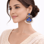 Silver Replica Chandbali Earrings