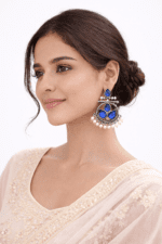 Silver Replica Chandbali Earrings