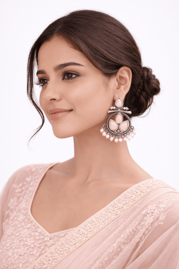 Silver Replica Chandbali Earrings54