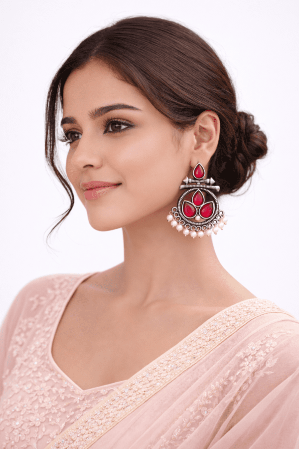 Silver Replica Chandbali Earrings55