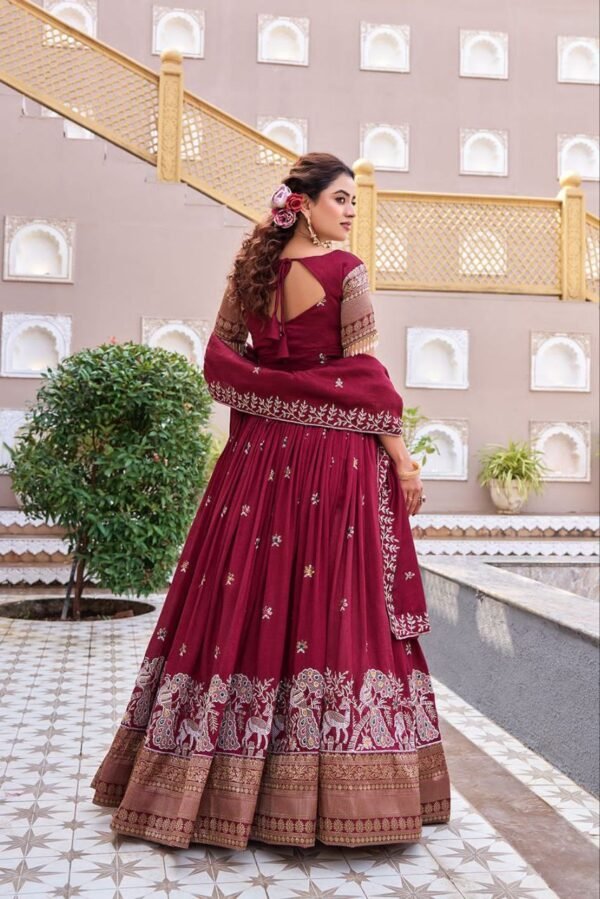 Vichitra Silk Embroidered Lehenga Choli25