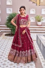 Vichitra Silk Embroidered Lehenga Choli31