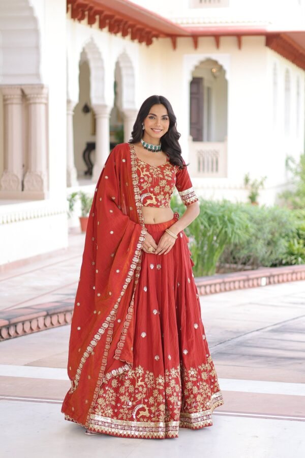 Vichitra Silk Lehenga Choli8