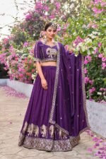 Elephant Embroidery Pure Vichitra Silk Lehenga Choli 1