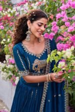 Elephant Embroidery Pure Vichitra Silk Lehenga Choli 12